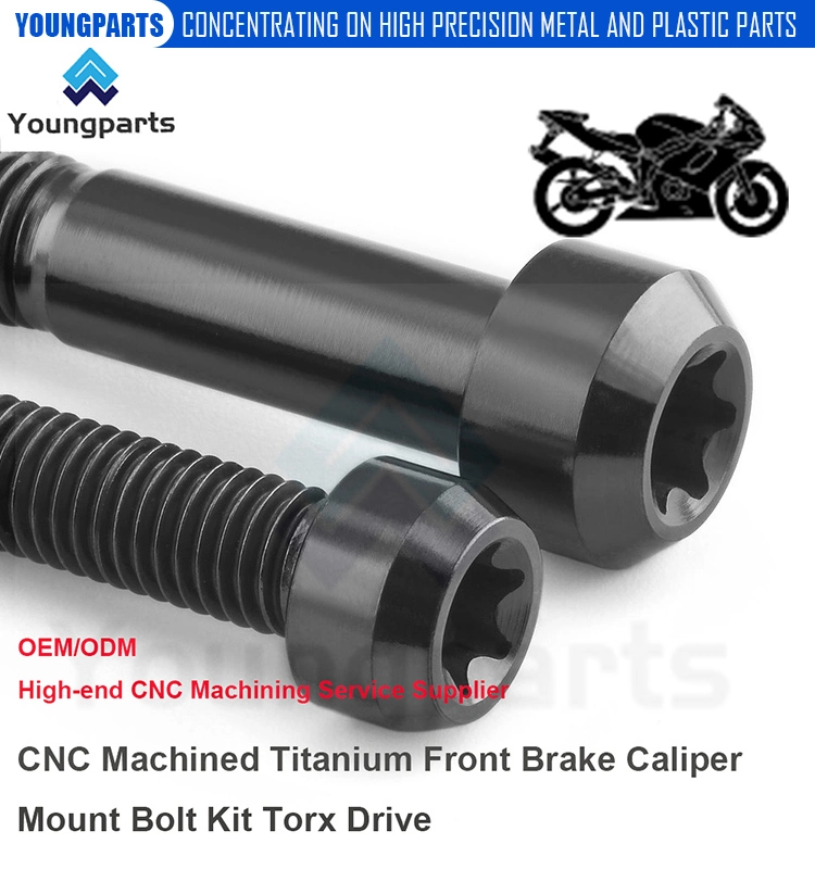 Get The Best out of Your Braking System with CNC Turned Titanium Front Brake Caliper Mount Bolt Kit - Torx Drive